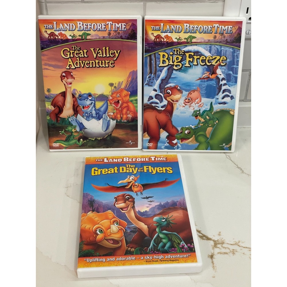 The‎ Land Before Time DVD Lot of 3 Valley Adventure Big Freeze Day of the Flyers